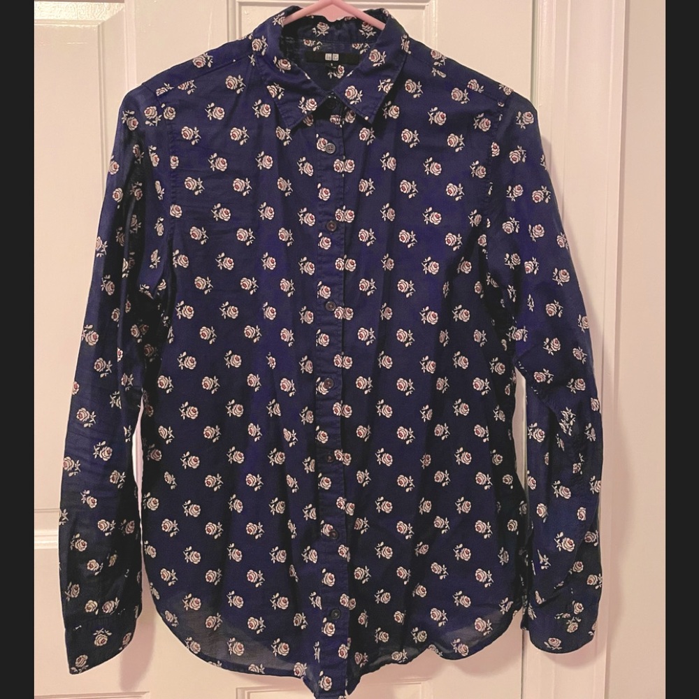 Uniqlo button down, floral print